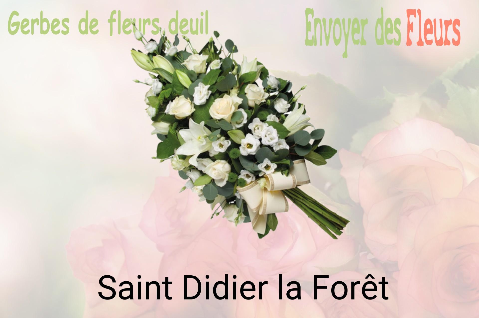 Gerbe de fleurs de deuil livrée à Saint-Didier-la-Forêt